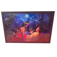 Wooden Radha Krishna Photo Frame
