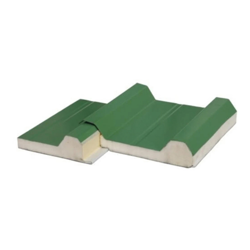80Mm Puff Roofing Panel - Color: Green