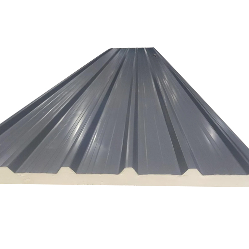 Prefabricated Puf Sandwich Panel - Color: Gray