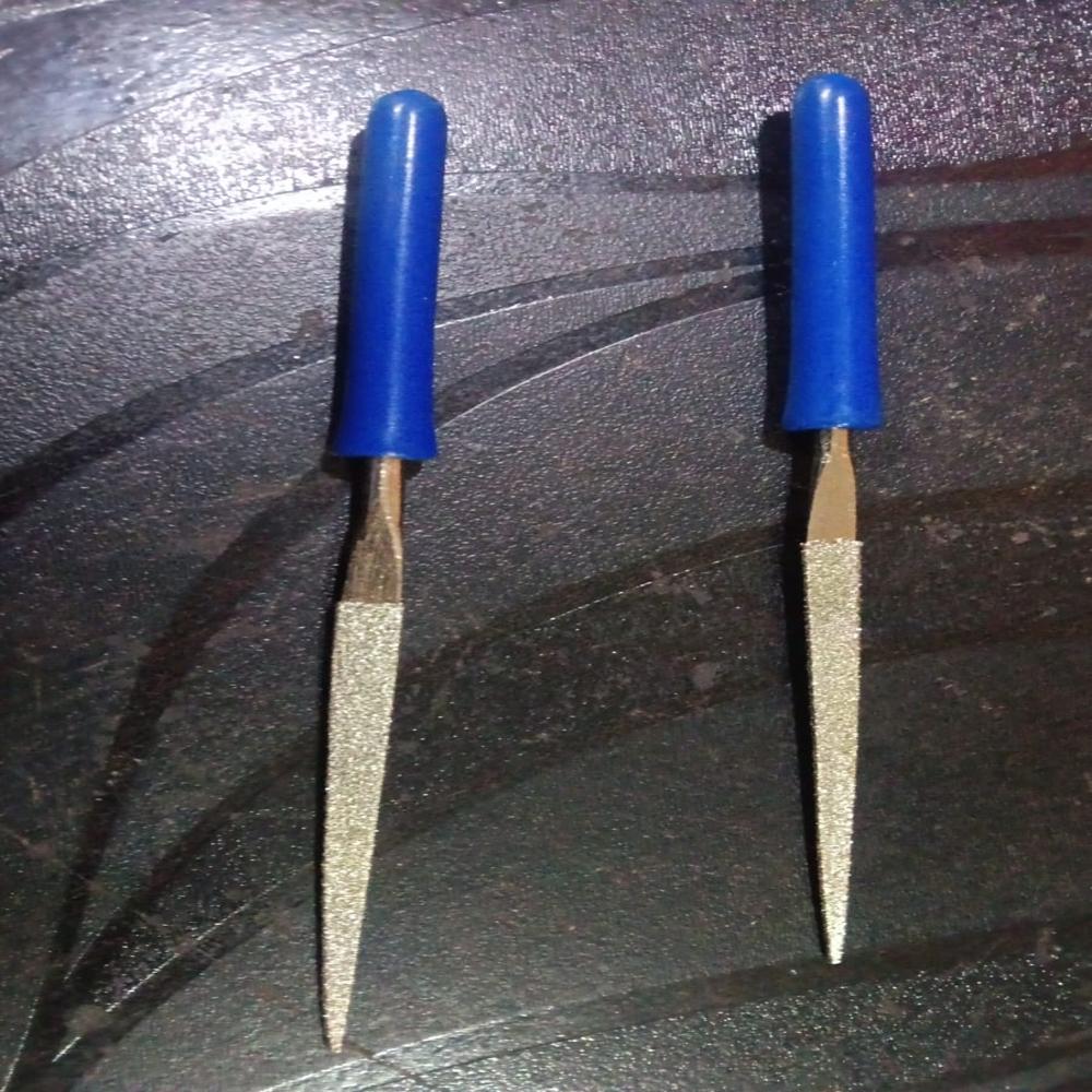 Diamond Taper Flat File - Color: Silver