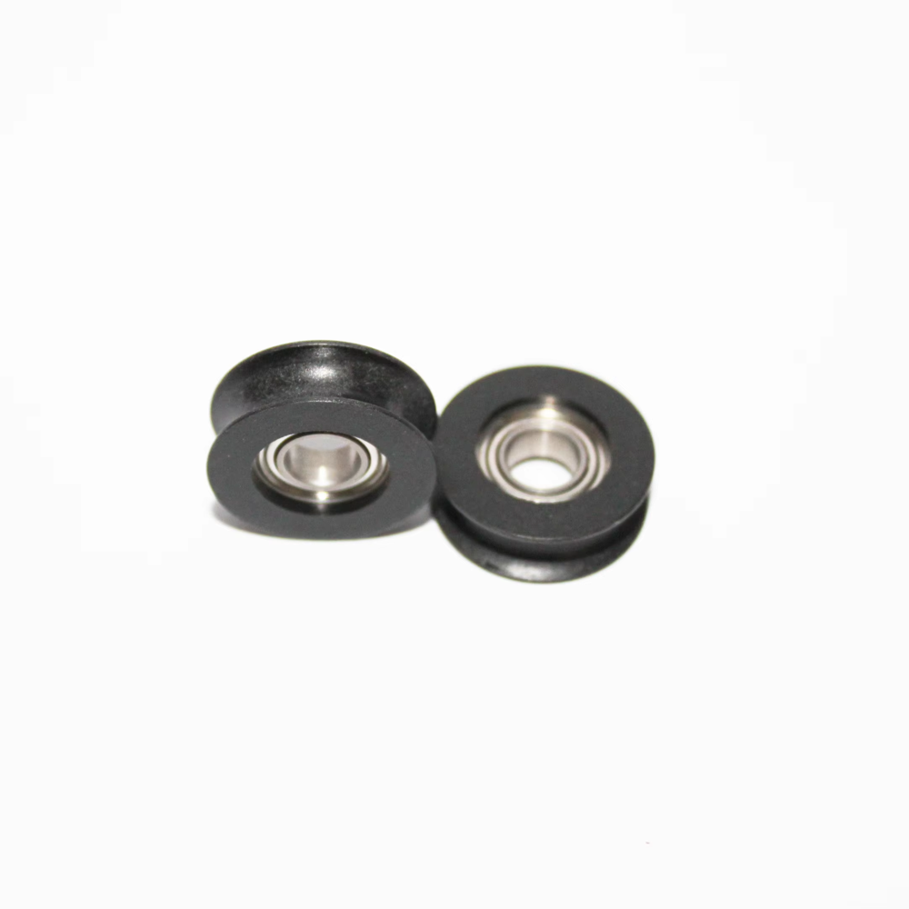 Pulley Wheel Roller PA66 with 30% Glass Fiber Nylon Coated Stainless Steel 440 Roller Wheel Bearing