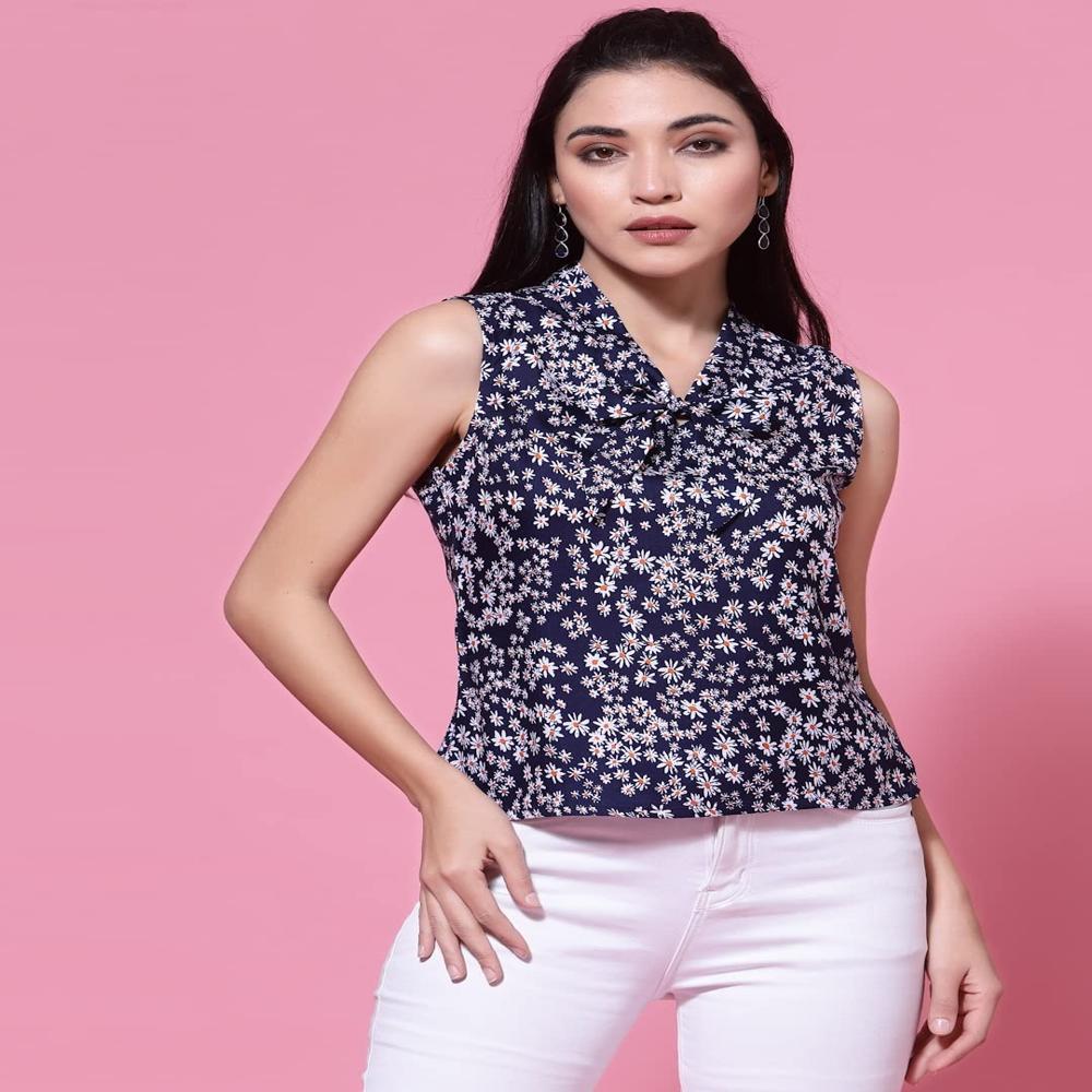 Floral Blue Tops & Tunics