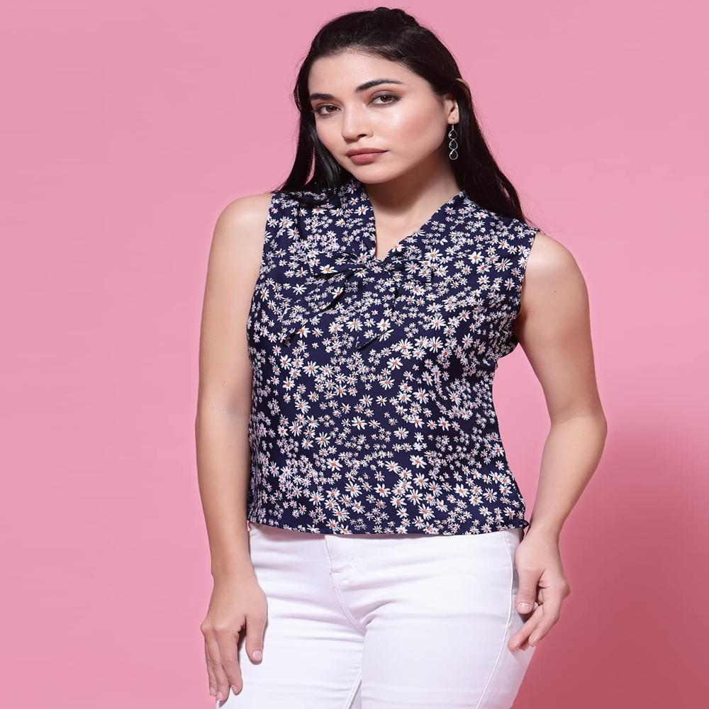 Floral Blue Tops & Tunics