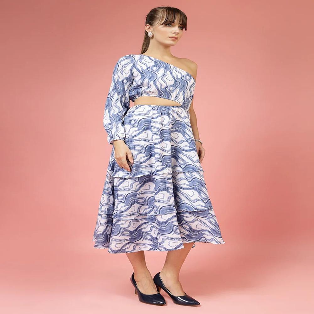 One Shoulder Midi Dress