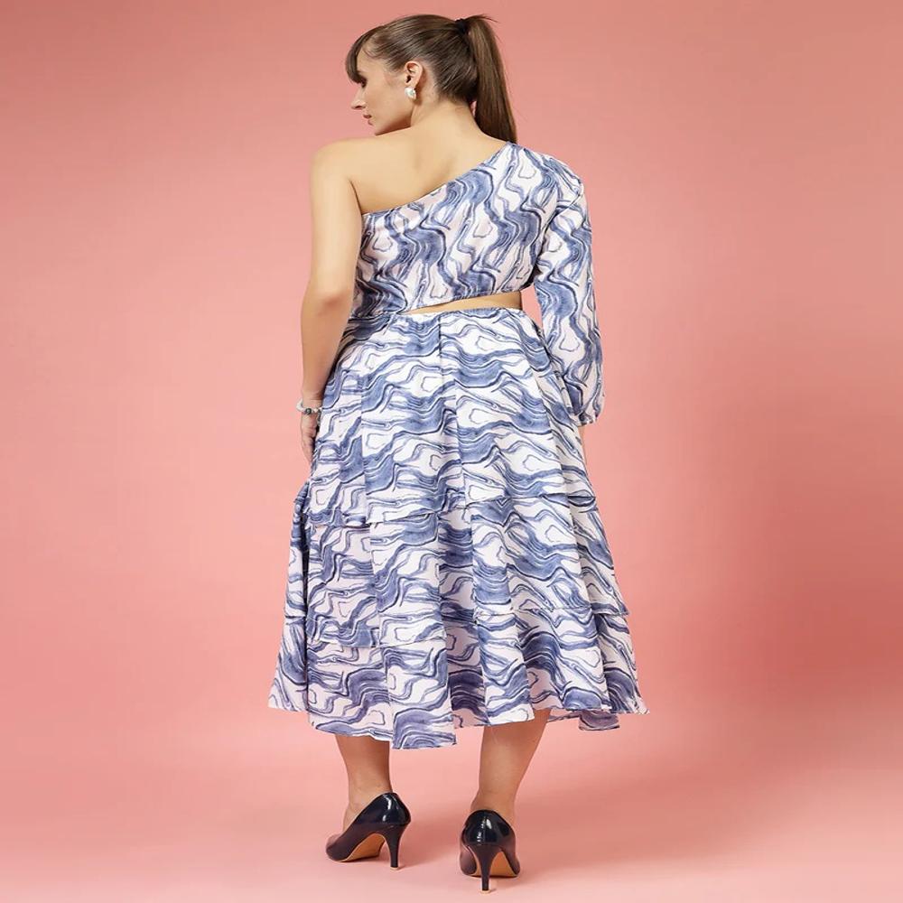 One Shoulder Midi Dress