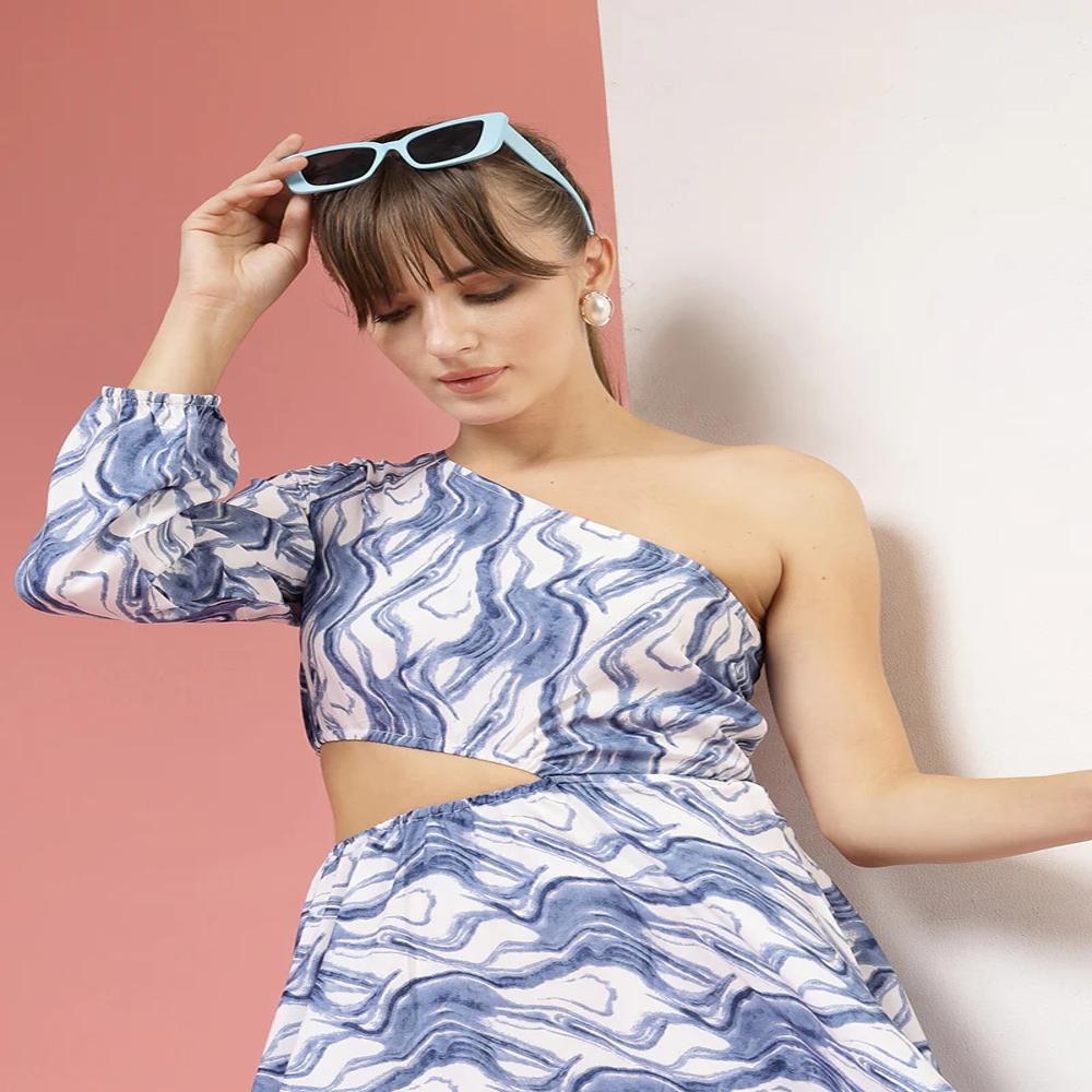 One Shoulder Midi Dress