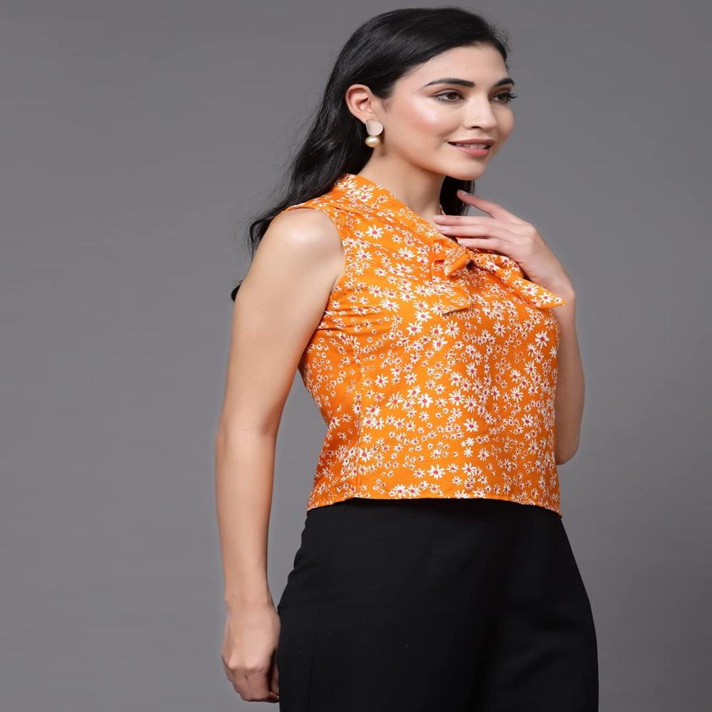 Floral Design Tunic Top