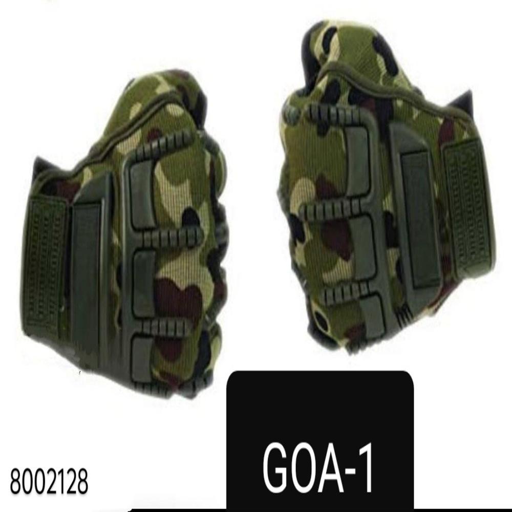 Half Finger Army Gloves - Color: Green