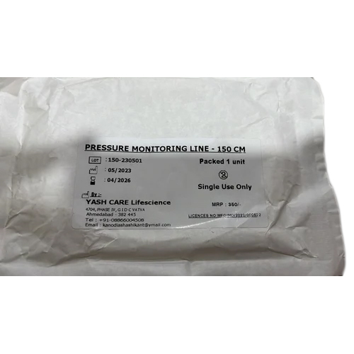 150 Cm Pressure Monitoring Line - Application: Hospital