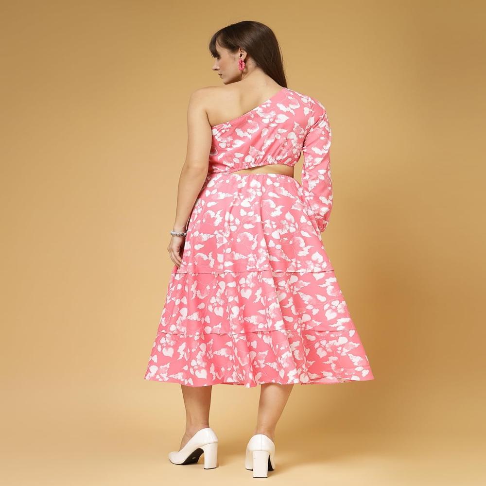 One Shoulder Midi Dress