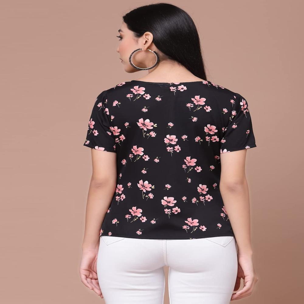 Women's Floral Black Tops & Tunics