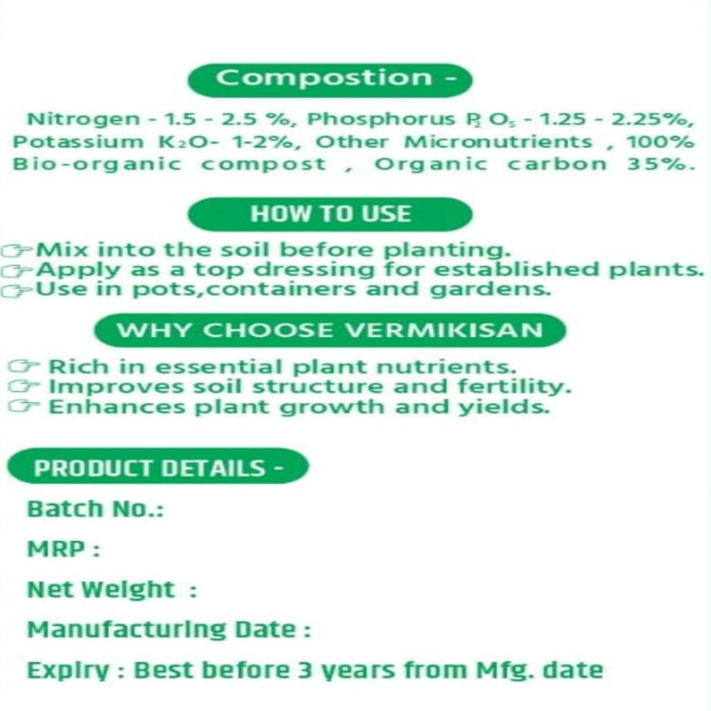 25 Kg Vermi Compost - Application: Gardening