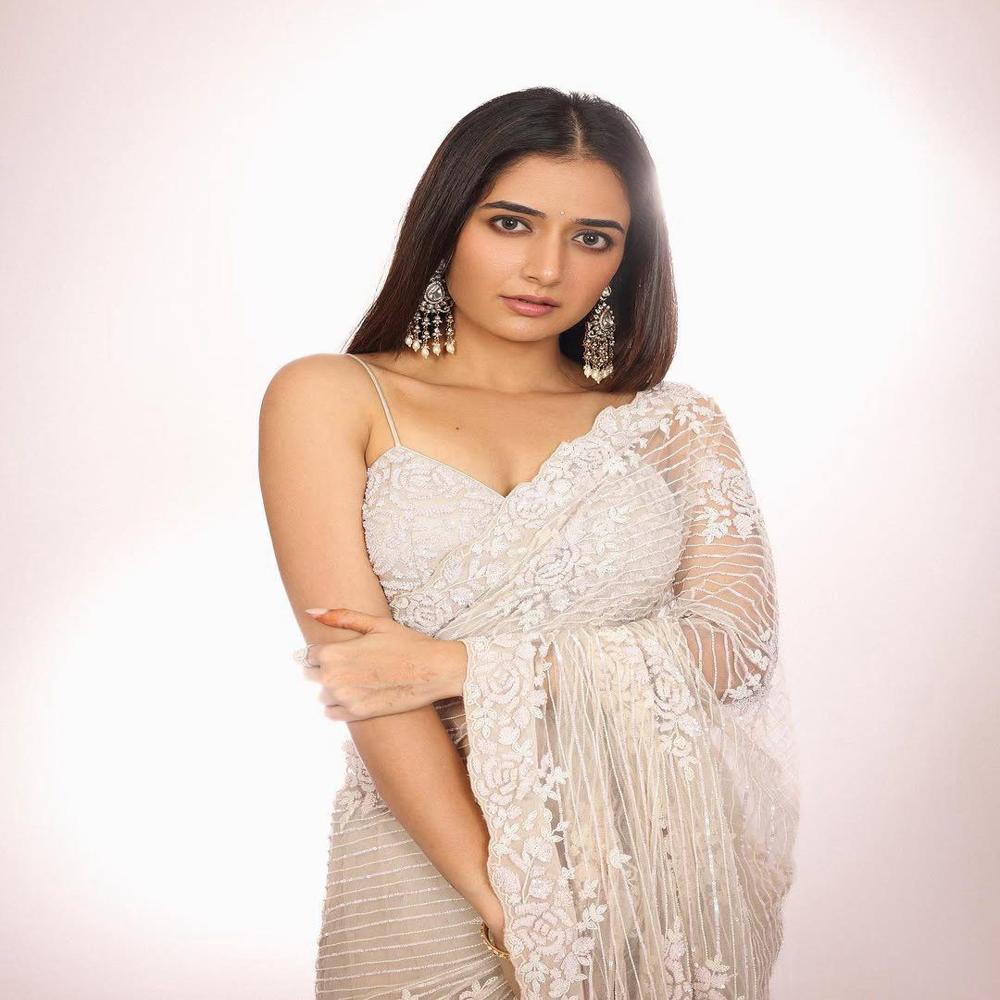 Designer Bollywood Style Ethnic Wear Saree - Color: White