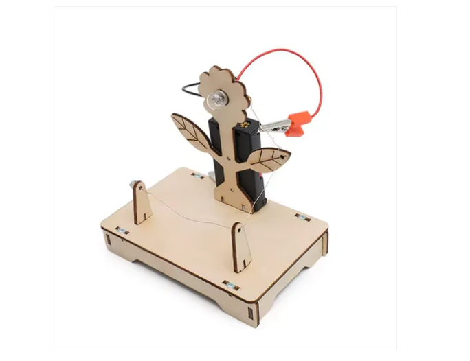 DIY Wooden Electric Light Flower Kit Light Dark Lamp