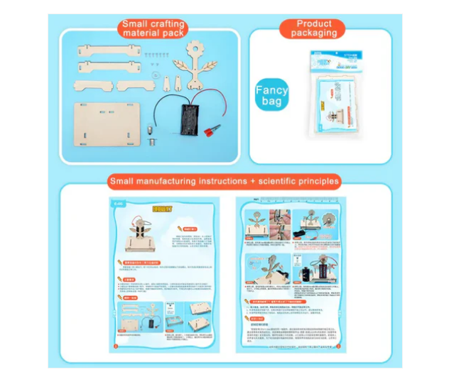 DIY Wooden Electric Light Flower Kit Light Dark Lamp