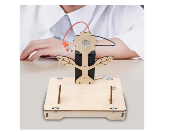 DIY Wooden Electric Light Flower Kit Light Dark Lamp