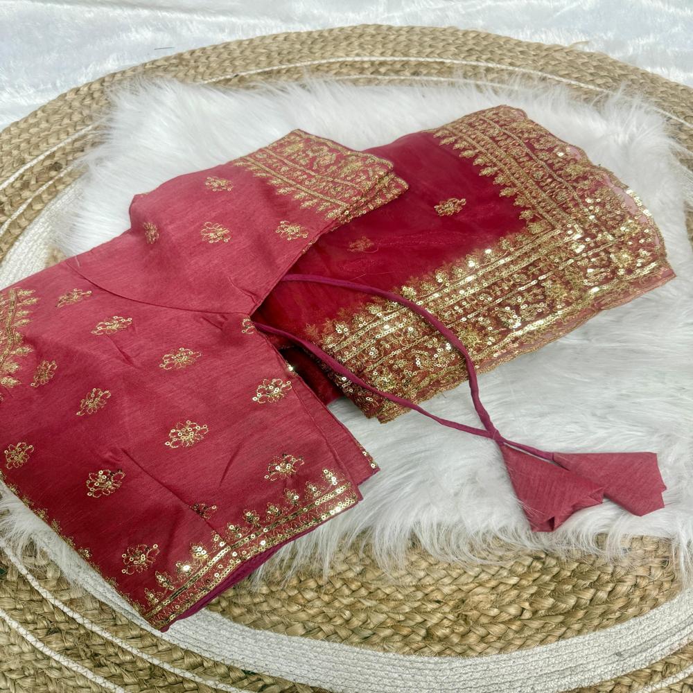 Designer Woman Saree - Color: Red