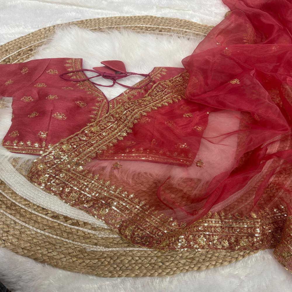 Designer Woman Saree - Color: Red