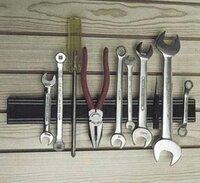 Hand Tool Metal Magnetic Racks - Color: Black