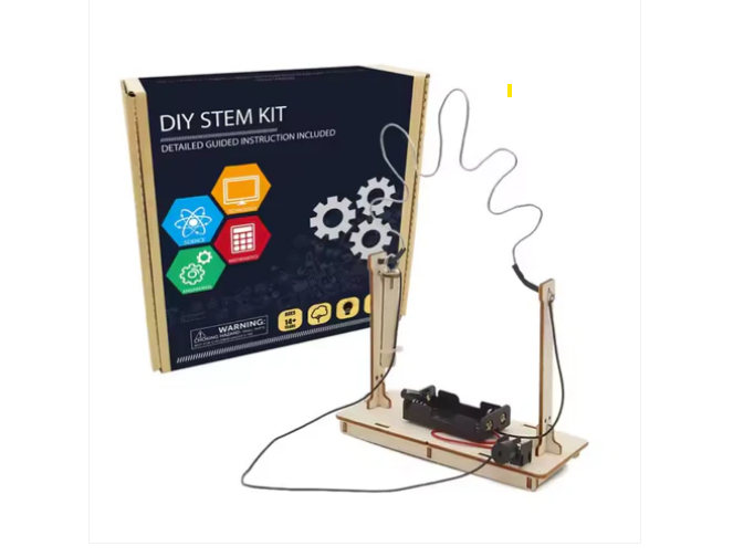 Diy Createkit Buzz Wire Game Kit Diy 3d Wooden - Color: Brown
