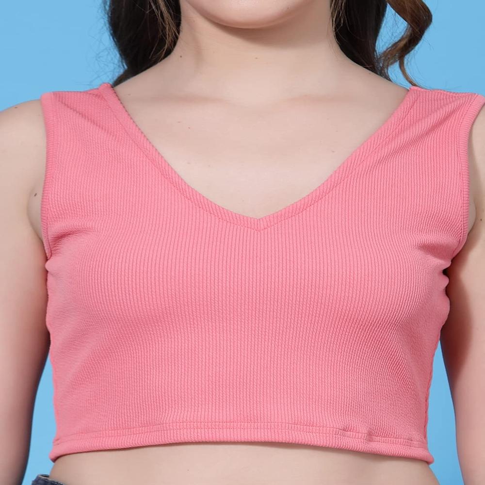 PINK  FENCY CROP TOP