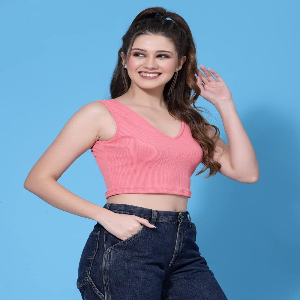 PINK  FENCY CROP TOP