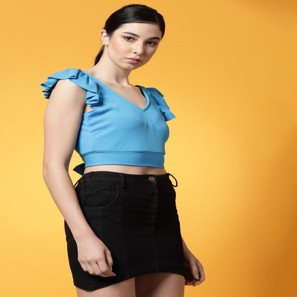 Backless Ribbed Crop Tops - Age Group: 20-40
