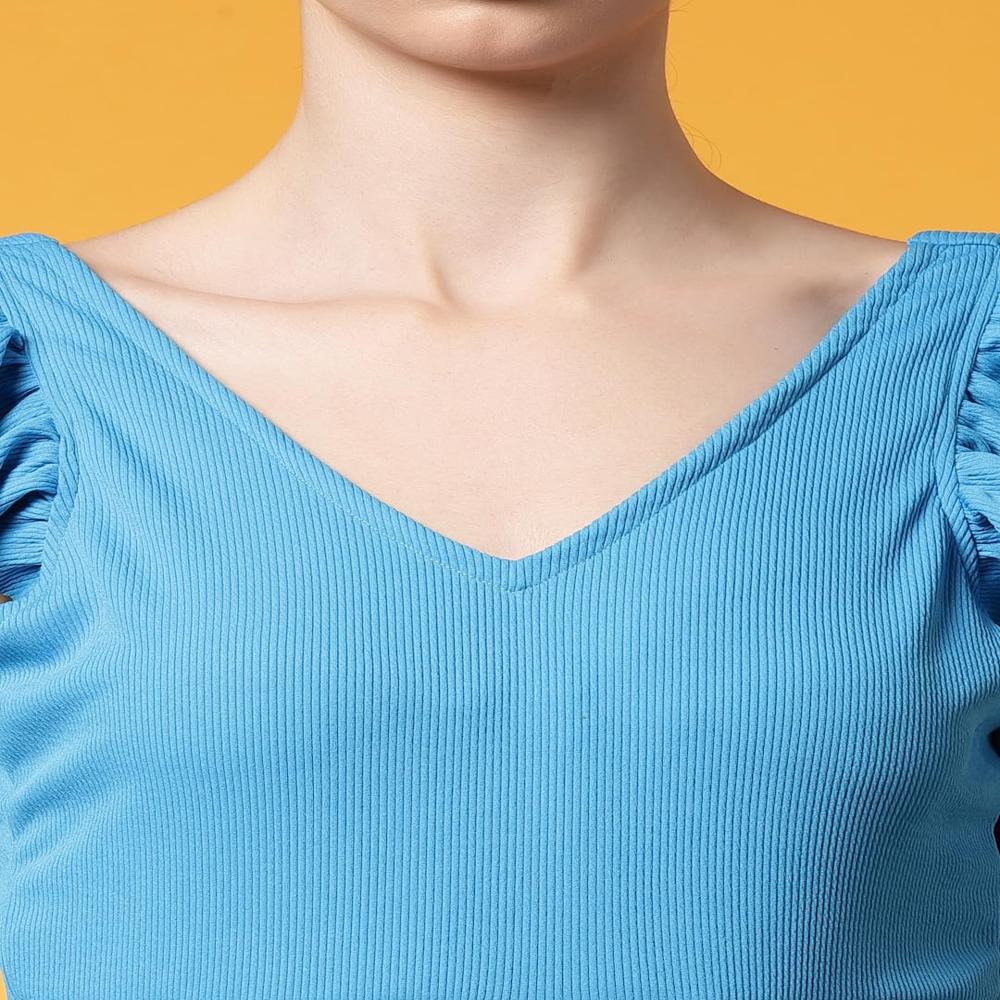 Backless Ribbed Crop Tops