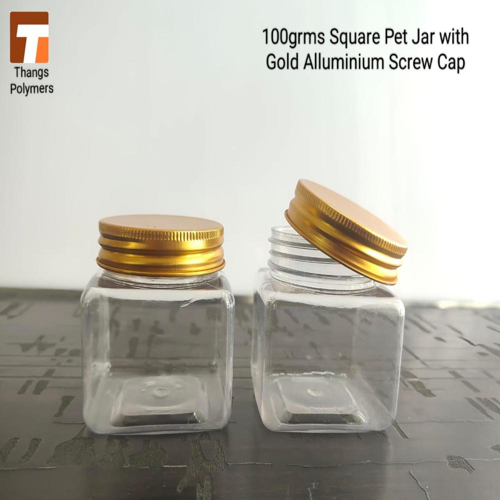 100grm Square Pet Jar