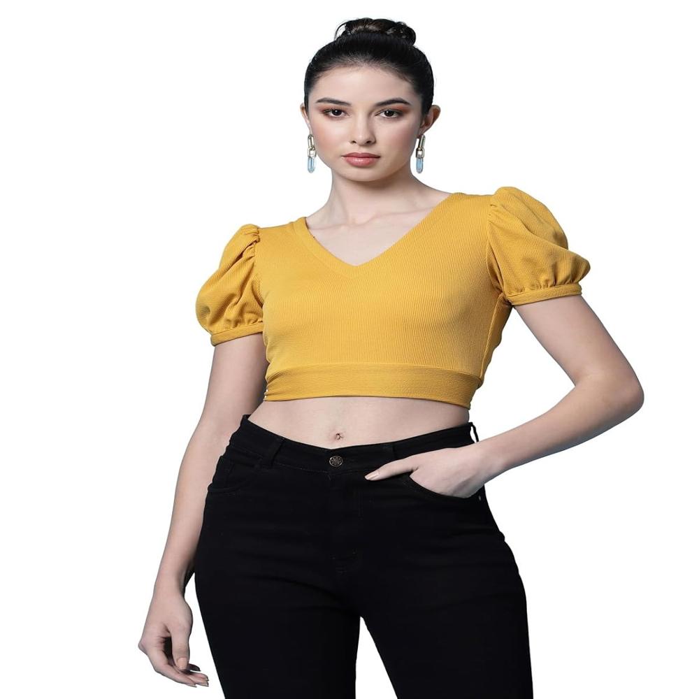 Solid Fit Top - Color: Yellow