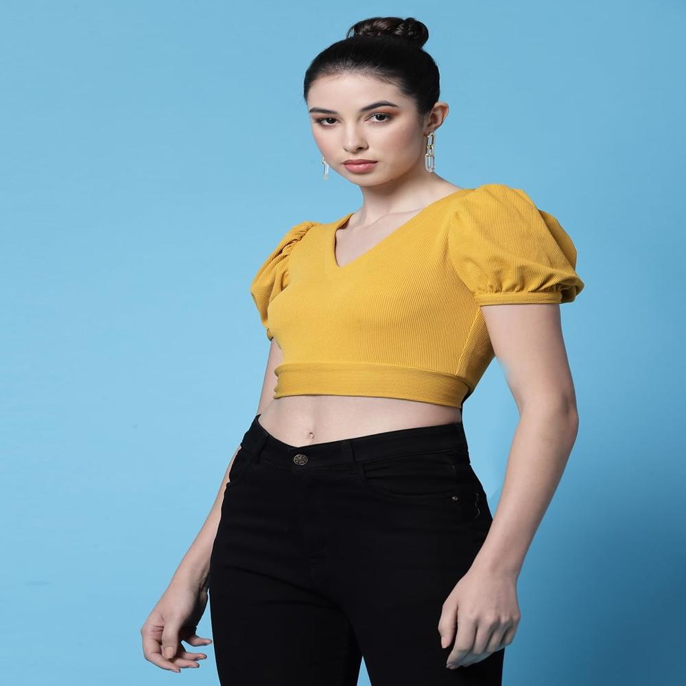 Solid Fit Top - Color: Yellow