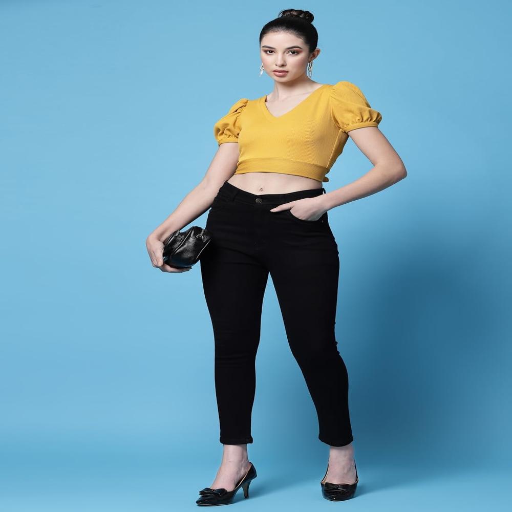 Solid Fit Top - Color: Yellow