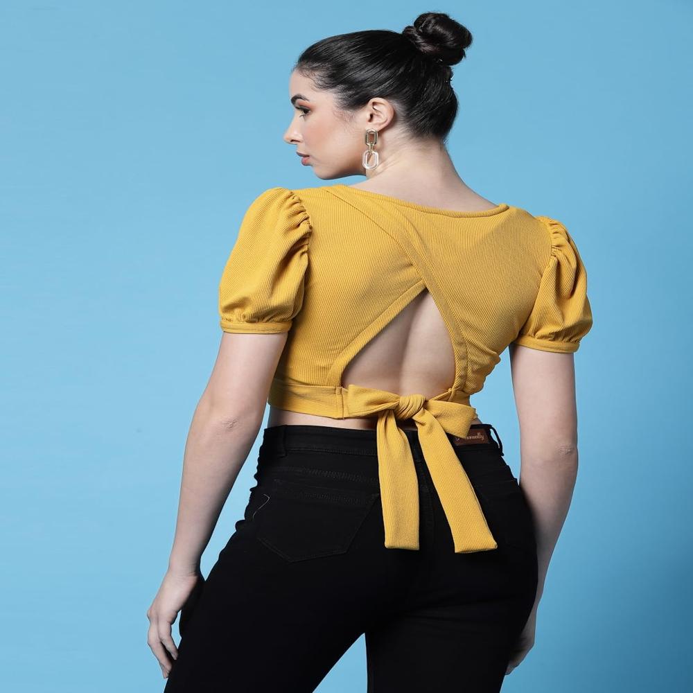 Solid Fit Top - Color: Yellow