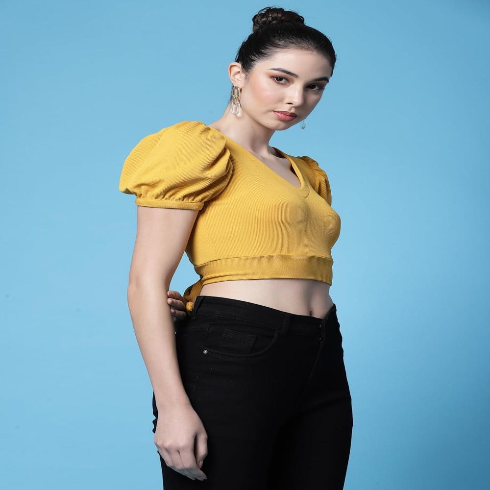 Solid Fit Top - Color: Yellow
