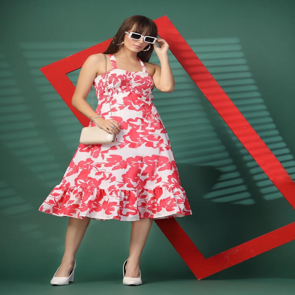 Floral Printed Midi Dress