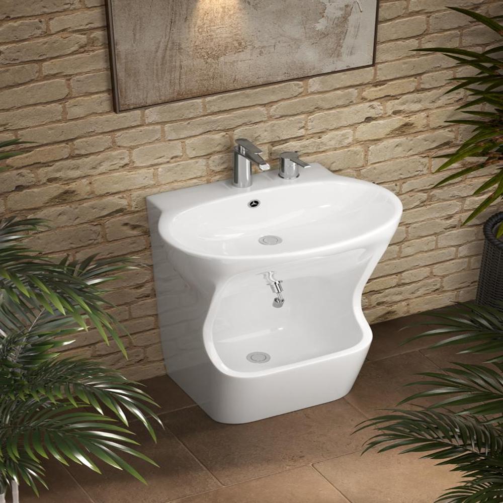 Wudu Basin One Piece - Color: White