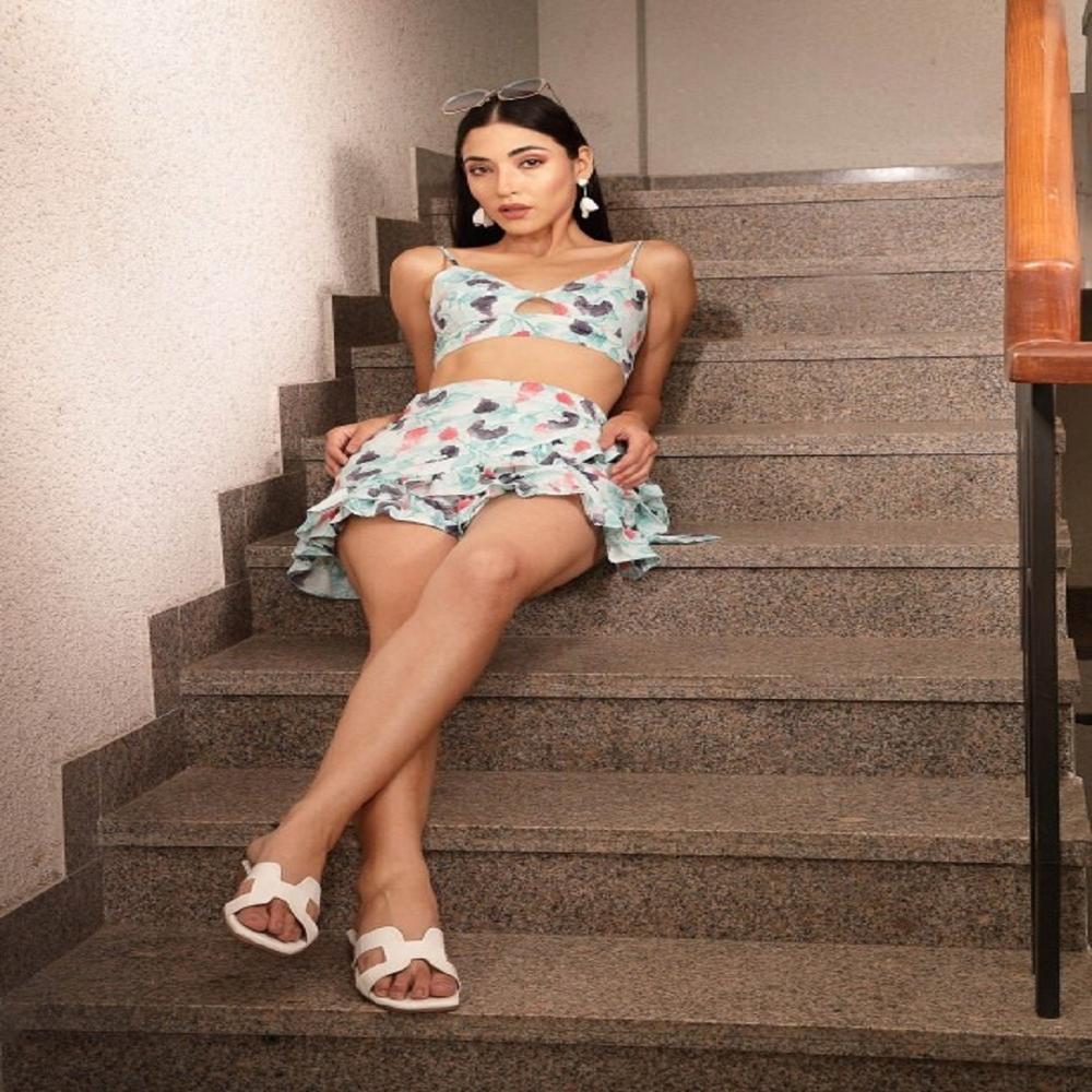 Floral Printed Bralette Top , Sleeveless