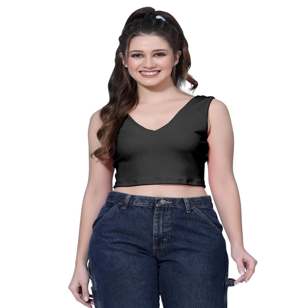 Crop Tops For Women - Color: Black
