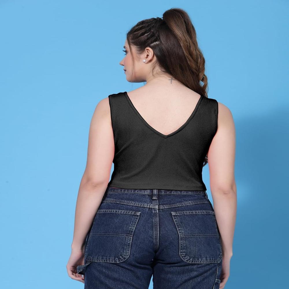 Crop Tops For Women - Color: Black