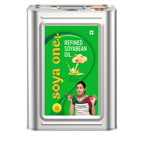 Soya One+ Refined Soyabean Oil Tin 15Kg - Cultivation Type: Organic