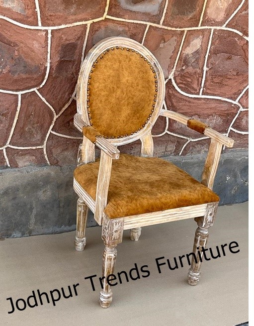 Wooden caspren Round Back Armrest Chair Jodhpur trends