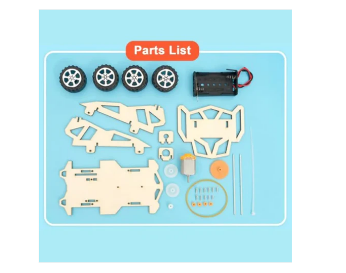 DIY Wooden 4WD Racer Car Kit Educational Craft DIY Kit