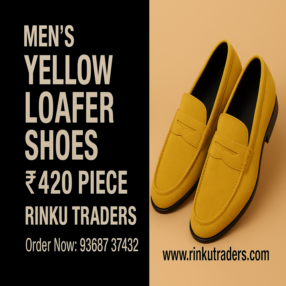 Mens Yellow Loafer