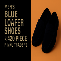 Mens Blue Loafer - Design: Fancy
