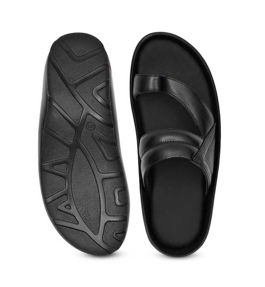 Mens Black Slippers