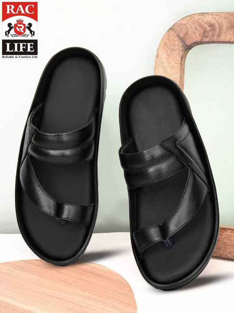 Mens Black Slippers