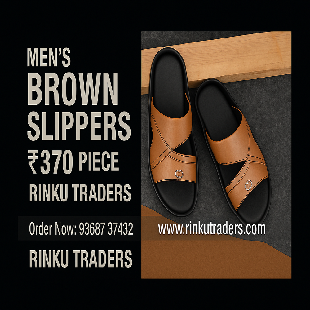 Mens Brown Slippers - Feature: Good Quality