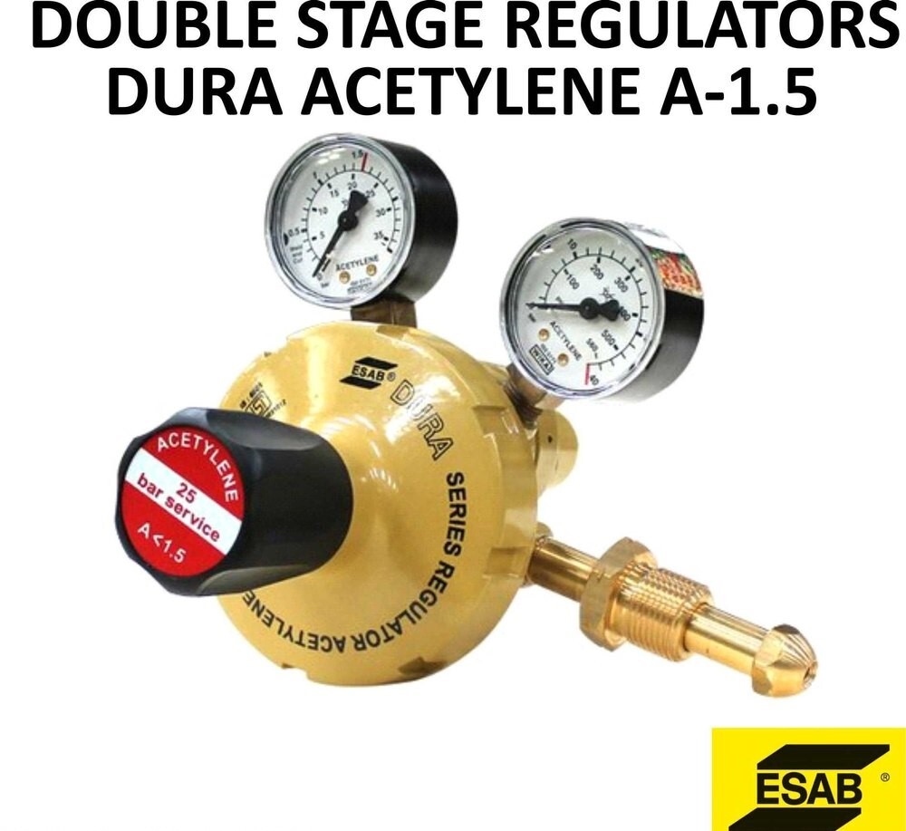 Esab Dura A-1.5 Acetylene Double Stage Regulator - Color: Golden