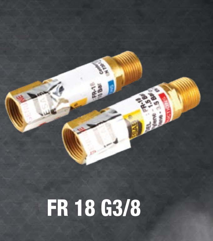 Esab Flash Back Arrestor Fr 18 For Oxygen - Color: Golden