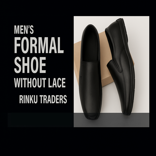Mens Formal Shoe Without Lace - Color: Black